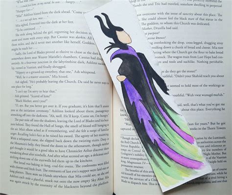 Maleficent witch bookmark